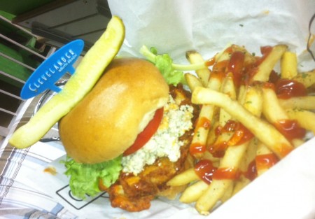 food-chicken-sandwich Buffalo Chicken Sandwich at The Clevelander at Marlins Park
