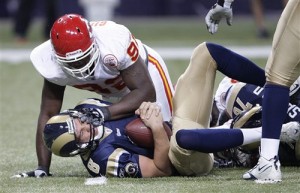 Chiefs Rams Football Sam Bradford, St. Louis Rams - 2012 Offensive Line Rankings