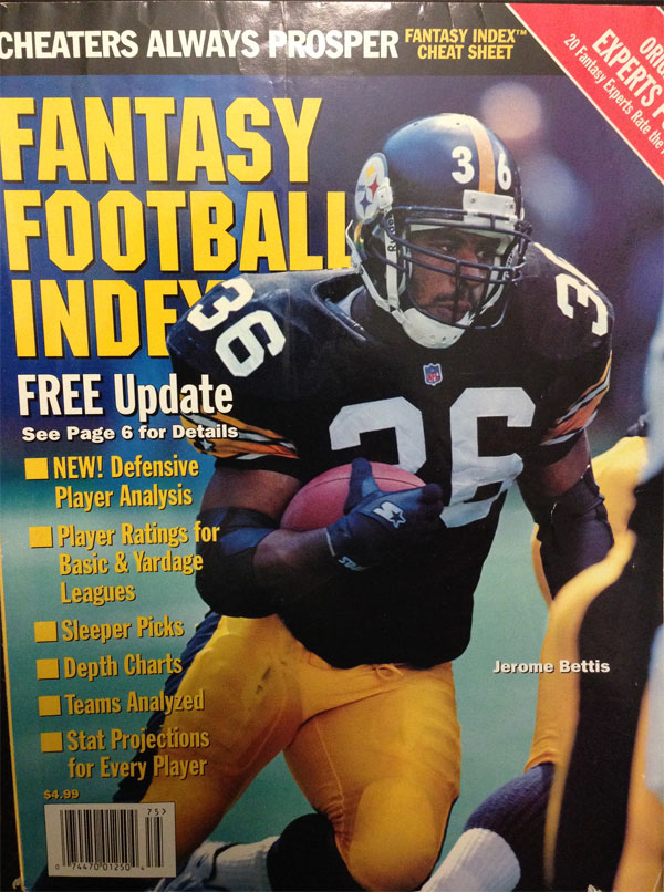 Fantasy History: 1997 Fantasy Football Rankings 2 1997 Fantasy Football Index, Jerome Bettis