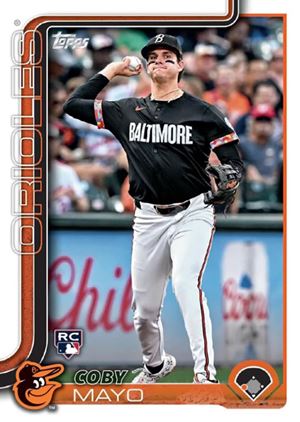 2025 Rookie Card Power Rankings: 15 Best 2025 Topps Rookies! 15 Best Rookie Cards From 2025 Topps Series 1 Coby Mayo