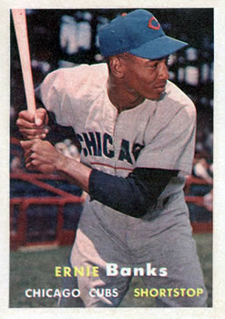 1957 Topps Baseball Ernie Banks