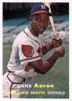 1957 Topps Baseball Hank Aaron - Vintage Baseball Players