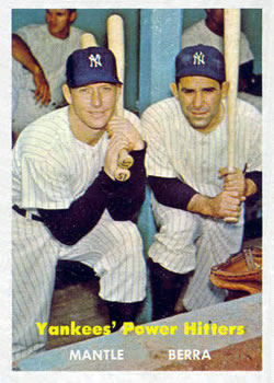 1957 Topps Baseball Yankees Power Hitters
