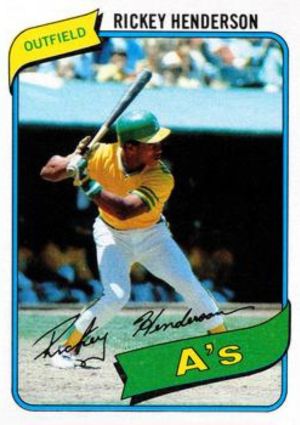 1980 Topps Rickey Henderson Rookie Card