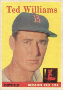 1958 Topps Baseball Ted Williams, Boston Red Sox #1