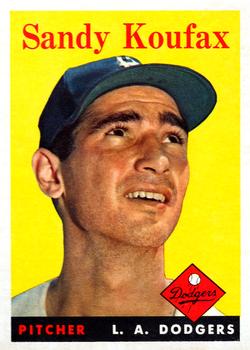 1958 Topps Baseball Sandy Koufax, L.A. Dodgers #187 