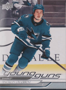 Top 12 NHL Young Guns Rookie Cards of 2024-25! 1 2024 Upper Deck Young Guns Rookie Cards Macklin Celebrini
