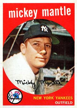 1959 Topps Mickey Mantle - Best 1959 Topps Baseball Cards