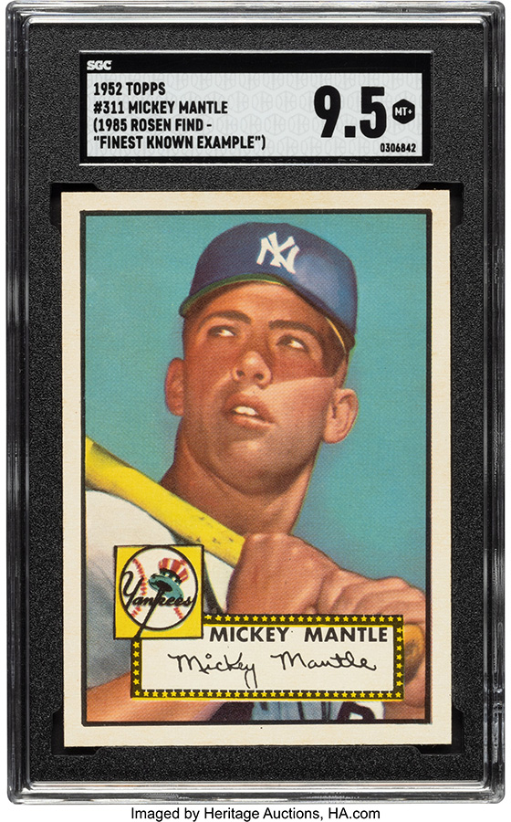 1952 Topps Mickey Mantle 311 SGC 9.5