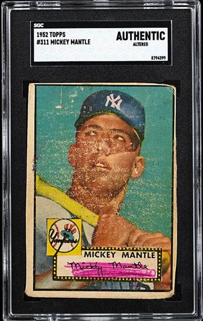 1952 Topps Mickey Mantle SGC A
