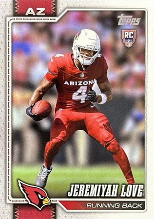 Ranking the 11 Best 2026 Topps Football Rookie Cards 4 2026 Topps Jeremiyah Love
