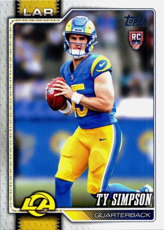 Ranking the 11 Best 2026 Topps Football Rookie Cards 2 2026 Topps Ty Simpson - Best 2026 Topps Football Rookie Cards